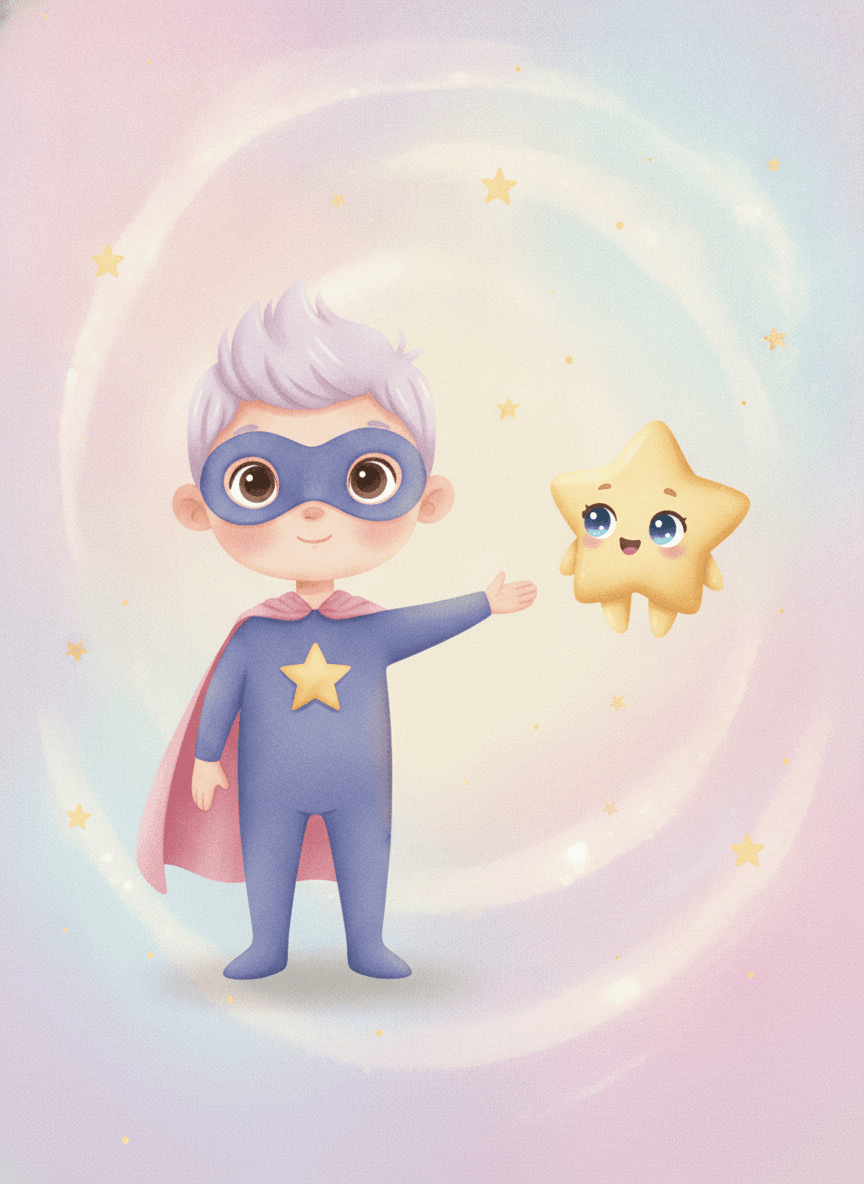 Página 3 do livro “O Heroizinho e a Estrelinha Brilhante”
