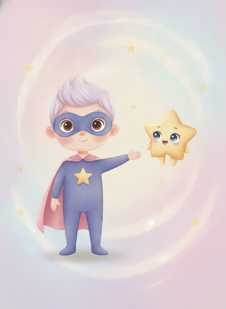 Página 4 do livro “O Heroizinho e a Estrelinha Brilhante”