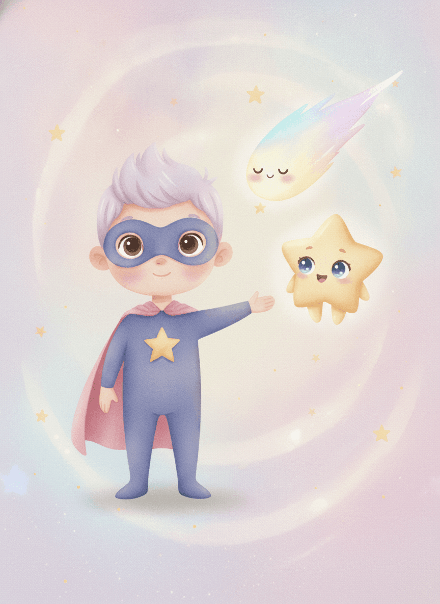 Página 5 do livro “O Heroizinho e a Estrelinha Brilhante”